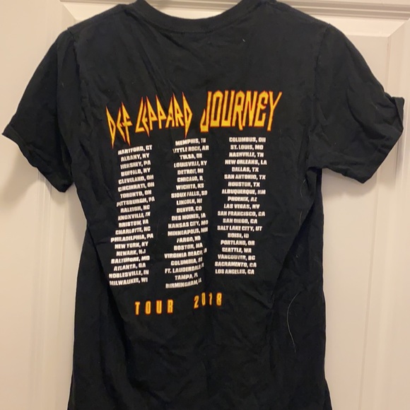 Def leopard and journey tour tee Sz S - Picture 2 of 2